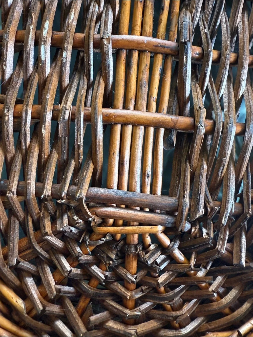 Woven Brown Decorative Storage Basket with Handles